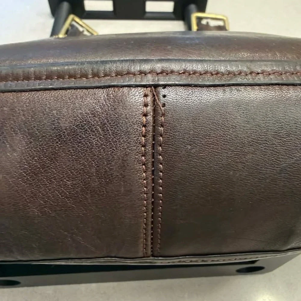 👜 COACH Cashin Vintage NYC Crescent Metal Tag Beautifully Textured Mocha 9235 - Picture 12 of 16